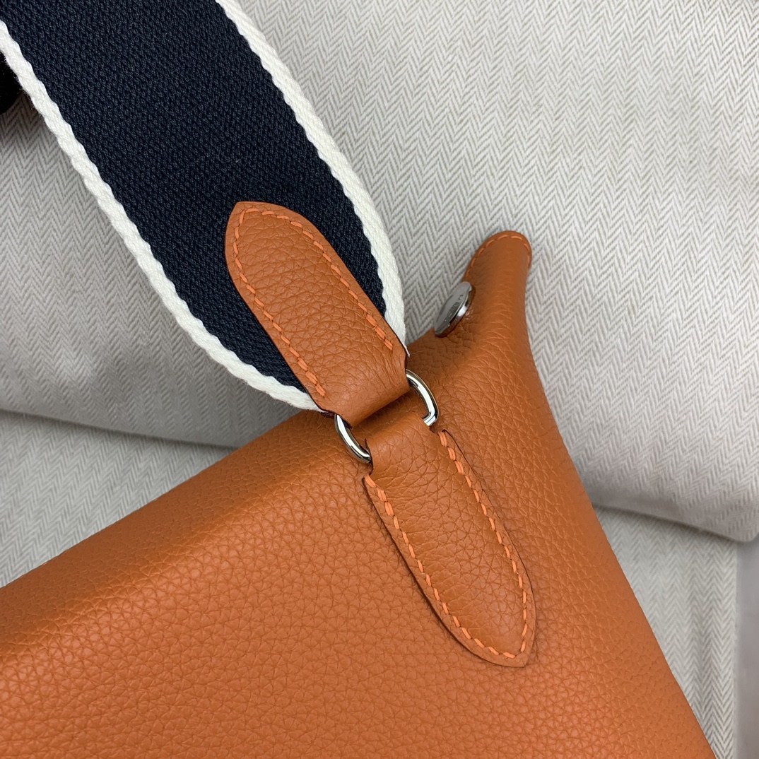 에르메스 비드포쉬 백 토고 오랑쥬 미니옴